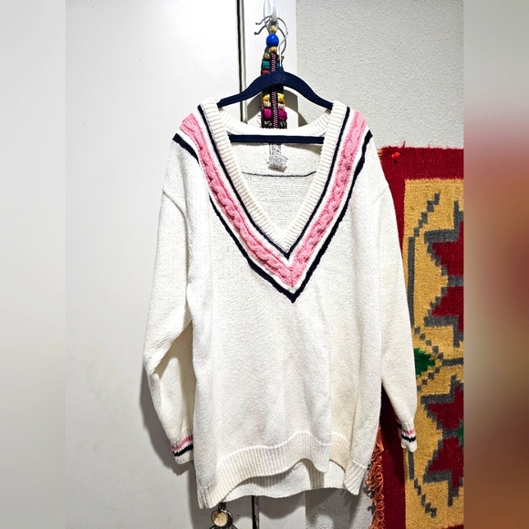 Vintage PS Sport V-neck preppy sweater PM - Picture 1 of 3